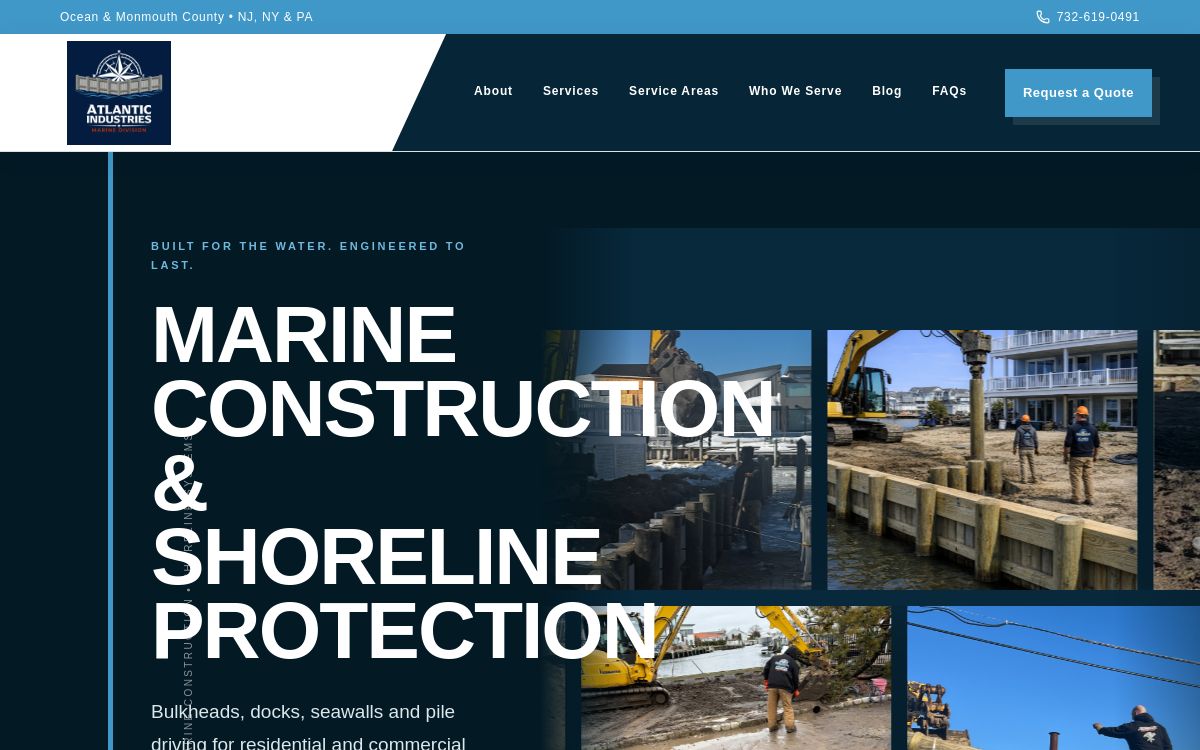 Atlantic Industries Marine website preview