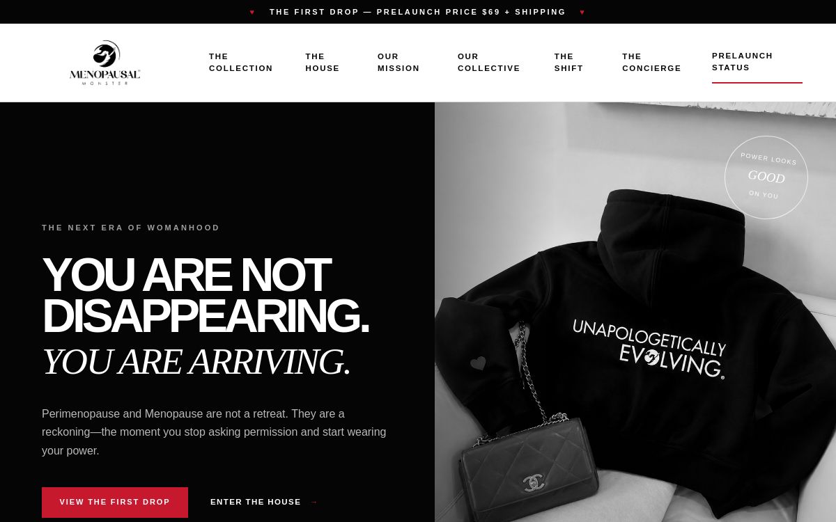 Menopausal Monster website preview