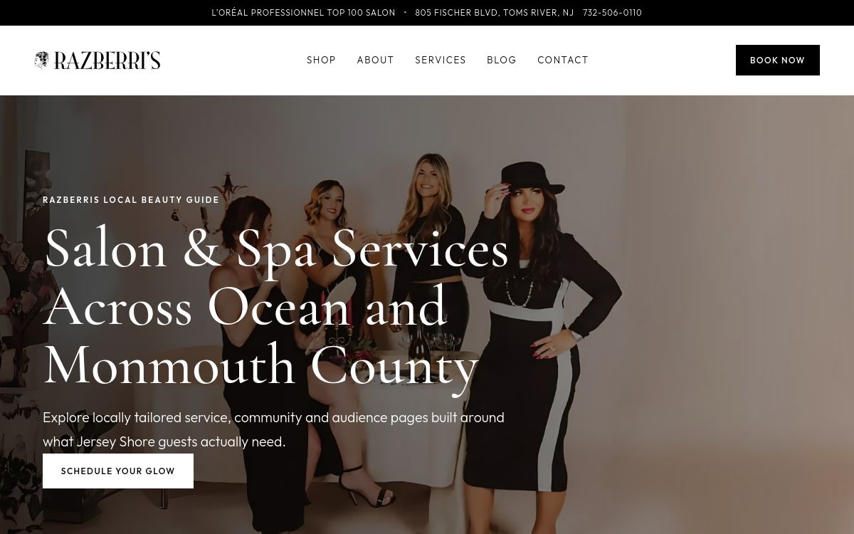 Razberris Local Service Pages website preview